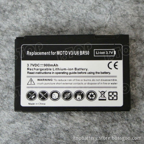 For Motorola BR50 V3 battery,3.7V 900mAh, Made in china